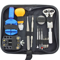 Watchmaker tool set approx. 30 pieces including storage bag black