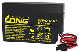 Kung Long WP0.8-12 lead-fleece battery, 12V, 0.8Ah with MOLEX plug