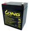 Kung Long WP5-12 F2 lead-fleece battery, 12V, 5Ah with 6.3mm Faston connection