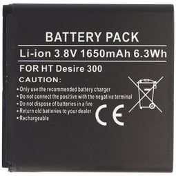 Battery suitable for HTC Desire 300, Li-ion, 3.8V, 1650mAh, 6.3Wh