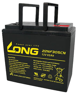 Kung Long 22NF305CN battery 12 Volt 62 Ah Dimensions 226 x 135 x 207mm screw connections