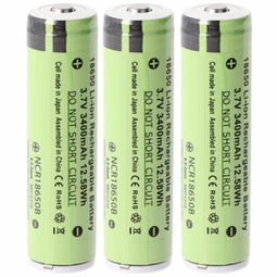 Panasonic battery suitable for icucam 4, icucell 18650, 3400mAh lithium ion battery 3 pieces per set