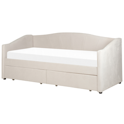 Beliani VITTEL - Bed with storage - Beige - Polyester