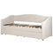 Beliani VITTEL - Bed with storage - Beige - Polyester