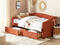 Beliani VITTEL - Bed with storage - Red - Polyester