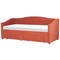 Beliani VITTEL - Bed with storage - Red - Polyester