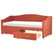 Beliani VITTEL - Bed with storage - Red - Polyester