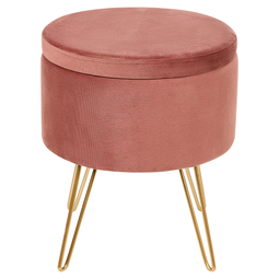 Beliani SILAS - Pouf - Pink - Velvet