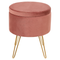 Beliani SILAS - Pouf - Pink - Velvet