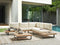 Beliani MYKONOS - Lounge set for 5 - Cream - Acacia wood