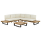 Beliani MYKONOS - Lounge set for 5 - Cream - Acacia wood