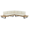 Beliani MYKONOS - Lounge set for 5 - Cream - Acacia wood
