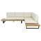 Beliani MYKONOS - Lounge set for 5 - Cream - Acacia wood