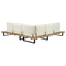 Beliani MYKONOS - Lounge set for 5 - Cream - Acacia wood