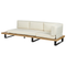Beliani MYKONOS - Lounge set for 5 - Cream - Acacia wood