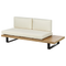 Beliani MYKONOS - Lounge set for 5 - Cream - Acacia wood
