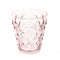 The Koziol Crystal S water glass is made of transparent plastic. The outside of the glass has a face