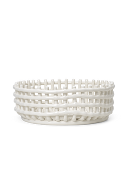 Bringing traditional basket weaving techniques to pottery, our handcrafted ceramic centerpieces crea