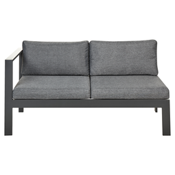 Beliani MESSINA - Lounge set for 5 - Black/Beige/Grey - Aluminum