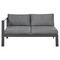 Beliani MESSINA - Lounge set for 5 - Black/Beige/Grey - Aluminum