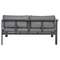 Beliani MESSINA - Lounge set for 5 - Black/Beige/Grey - Aluminum
