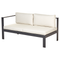 Beliani MESSINA - Lounge set for 5 - Black/Beige/Grey - Aluminum