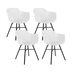 Set of 4 Kick garden chair Indy - White
