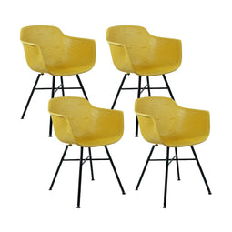 Set of 4 Kick garden chair Indy - Yellow