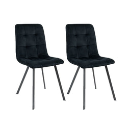 Set of 2 Kick dining room chair Monz - Black