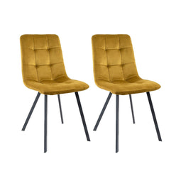 Set of 2 Kick dining room chair Monz - Gold