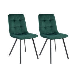 Set of 2 Kick dining room chair Monz - Dark green