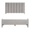 Beliani SEZANNE - Double bed with storage space - Light gray - 140 x 200 cm - Velvet