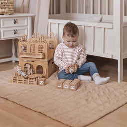 ANNA TERRACOTTA LAVE M reversible baby rest blanket
