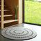 BIBEK GRAY M openwork felted wool rug