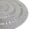 BIBEK GRAY M openwork felted wool rug