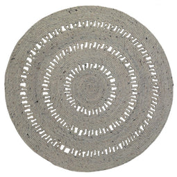 BIBEK GRAY S openwork felted wool rug