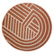 ELODIA ROUILLE geometric round rug