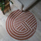 ELODIA ROUILLE geometric round rug