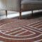 ELODIA ROUILLE geometric round rug