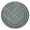 ELODIA VERT geometric round rug
