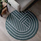 ELODIA VERT geometric round rug