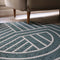 ELODIA VERT geometric round rug