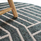 ELODIA VERT geometric round rug