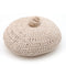 LENKA ECRU round crochet cushion