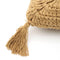 MUSTARD FEATHER bohemian crochet cushion