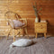 PLUME ROSE NUDE bohemian crochet cushion