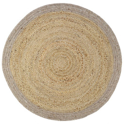 YHUKI TAUPE S jute & wool rug