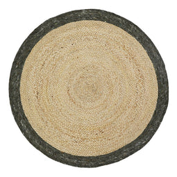 YHUKI OLIVE M jute & wool rug