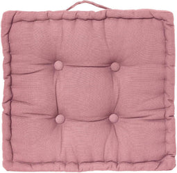 beaubybo Atmosphera Deluxe Vloerkussen 40x40x8cm met handvat en 4 knopen - Roze