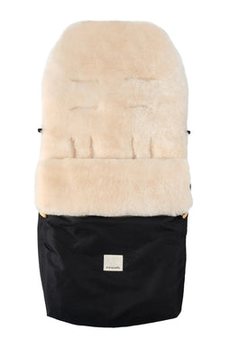 Binibamba Milk Puffmuff sheepskin voetenzak - Universeel - Wit